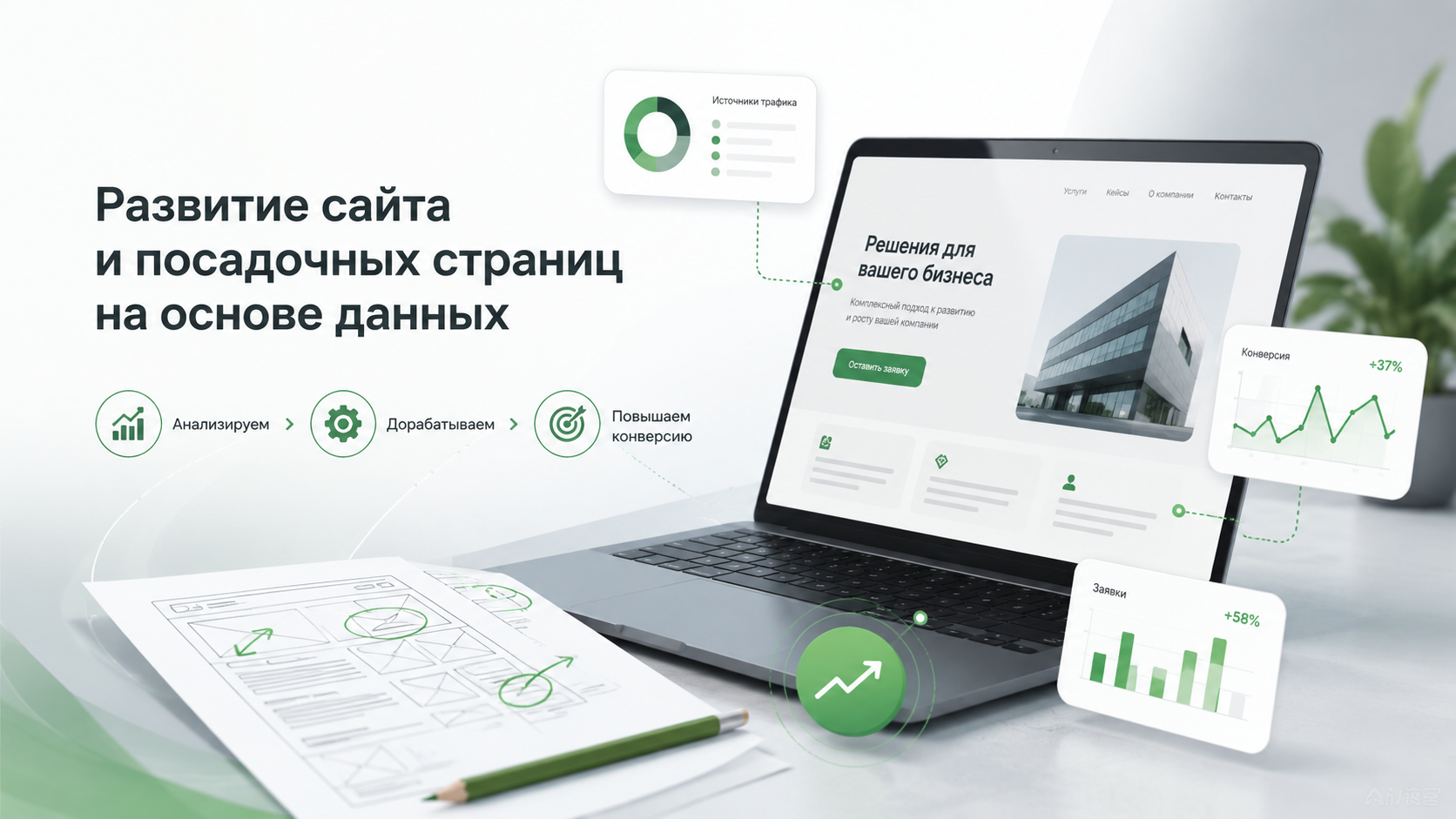 Развитие сайта и посадочных страниц
